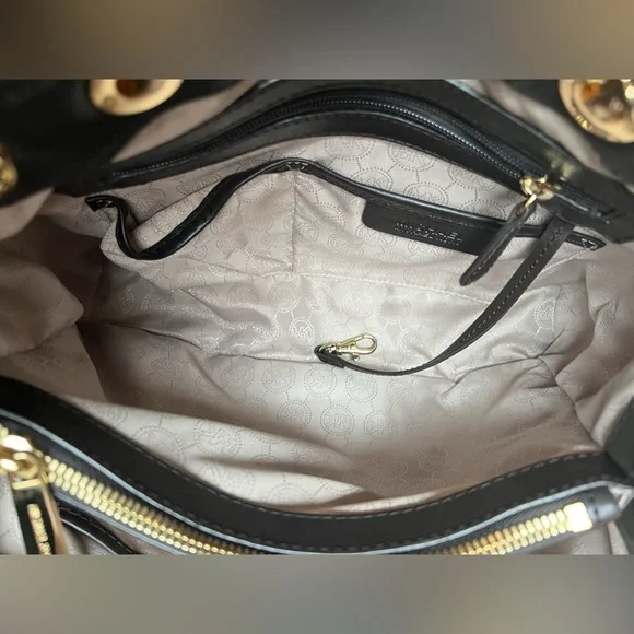 MICHAEL KORS Brown Checkered Purse